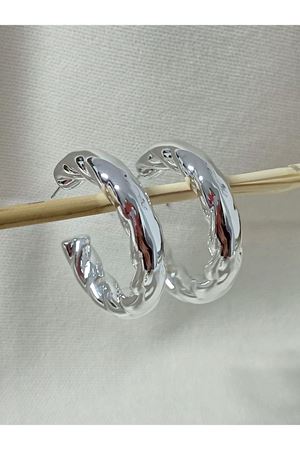 Gümüş Halka Marka Büyük Boy Kadın Küpe