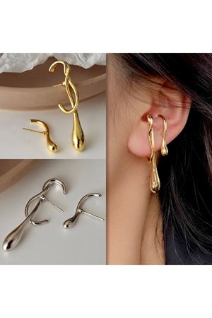 Modern Çizgiler Tasarım Kadın Küpe