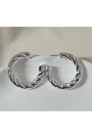 Gümüş Halka Marka Büyük Boy Kadın Küpe