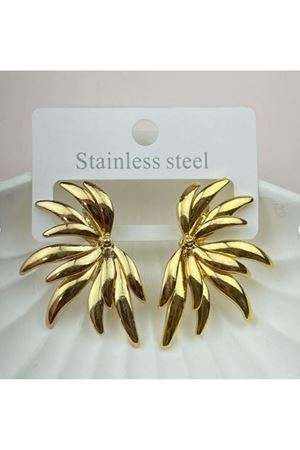 Gold Kanat Tasarım Kadın Küpe