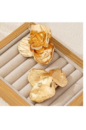 Gümüş Büyük Çiçek Kadın Küpe