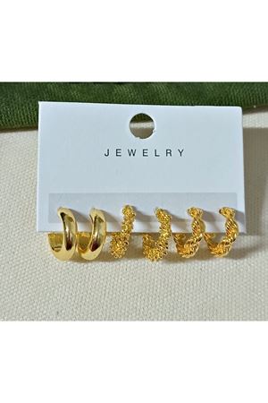 6 lı Gold Küçük Halka Kadın Küpe