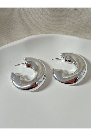 Gümüş Halka Marka Orta Boy Kadın Küpe