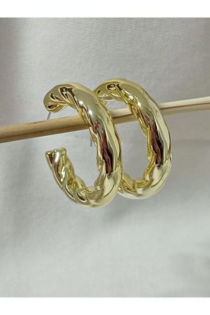 Gold Halka Marka Orta Boy Kadın Küpe