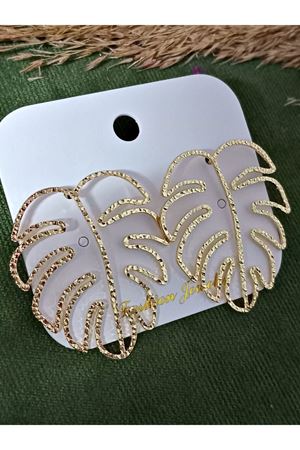 Gold Yaprak Hafif Kadın Küpe