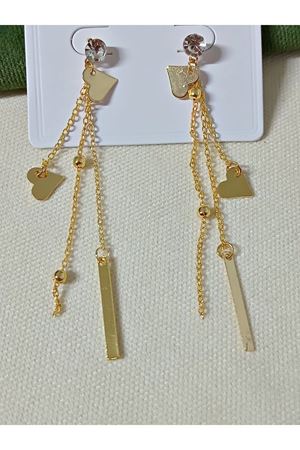 Gold Kalp Sallantılı Uzun Şık Küpe