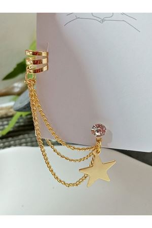 Yıldız Kıkırdak Kadın Sallantılı Küpe Seti