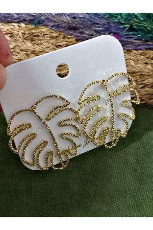 Gold Yaprak Hafif Kadın Küpe