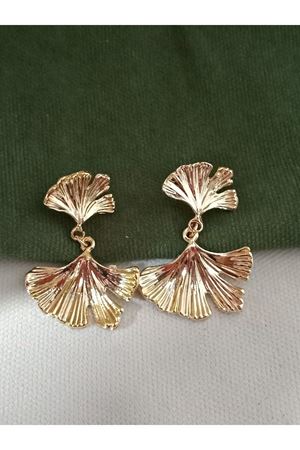Gold Gingko Yaprak Sallantılı Kadın Küpe Vintage Küçük