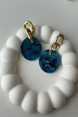 Mavi Gold Büyük Kadın Küpe, Abiye, Günlük