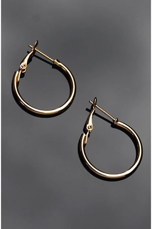 Gold Boru Halka 3cm Kadın Küpe