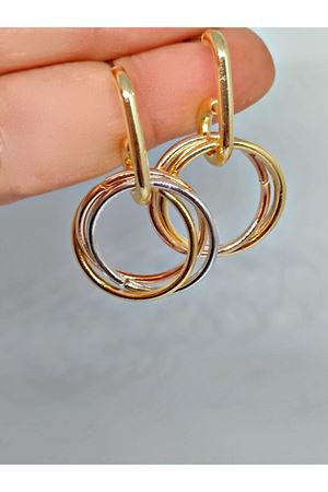 Gold Gümüş Bakır Hafif Halkalar Kadın Küpe