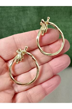 Gold Halka  Tasarım Kadın Küpe