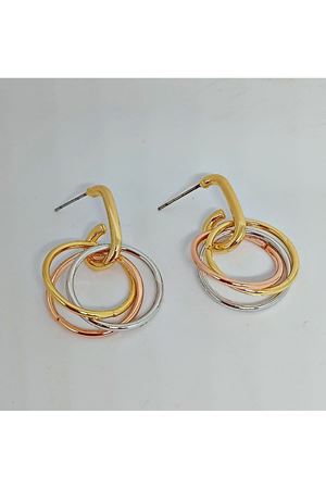 Gold Gümüş Bakır Hafif Halkalar Kadın Küpe