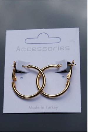 Gold Boru Halka 3cm Kadın Küpe