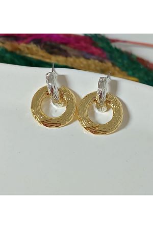 Gold-Gümüş  Yuvarlak Şık Hafif Kadın Küpe