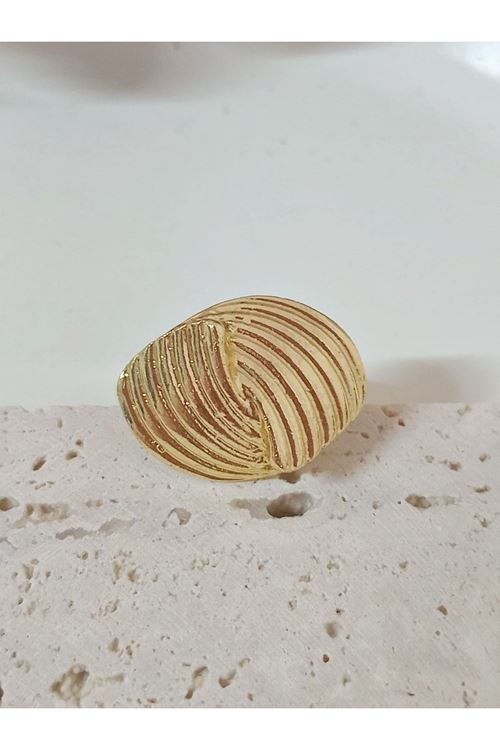 Gold Şekilsiz Ayarlanabilir Şık Yüzük