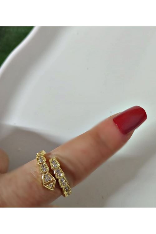 Gold Yılan Ayarlanabilir Yüzük