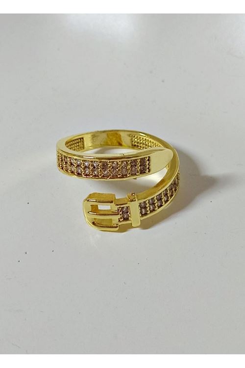 Gold Kemer Tokası Ayarlanabilir Çelik Yüzük