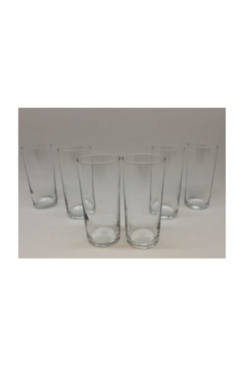 Ince Limonata & Rakı Bardağı Düz Model 6 Adet Bardak