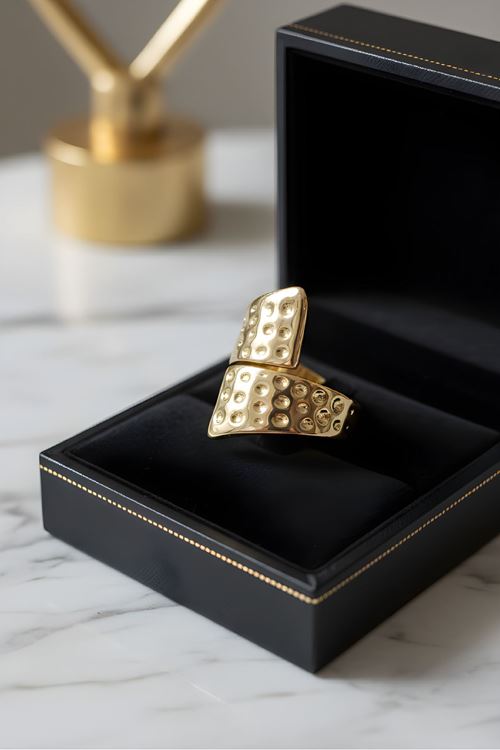 Çelik Gold Çapraz Yüzük, Ayarlanabilir