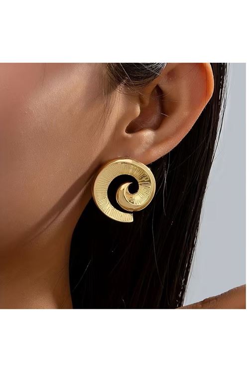 Gold Vintage Sarmal Kadın Küpe