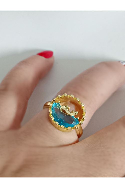 Çelik Gold Okyanus Ayarlanabilir Yüzük