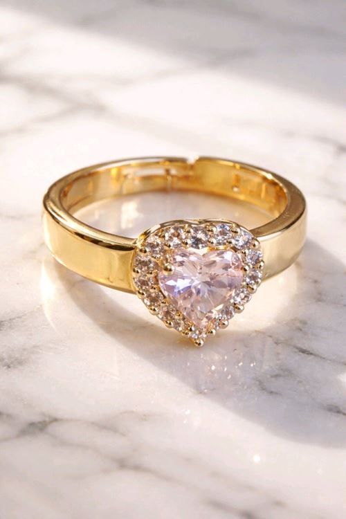 Gold Pembe Kalp Yüzük, Ayarlanabilir