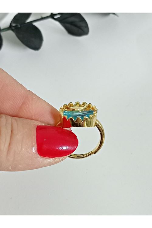 Çelik Gold Okyanus Ayarlanabilir Yüzük