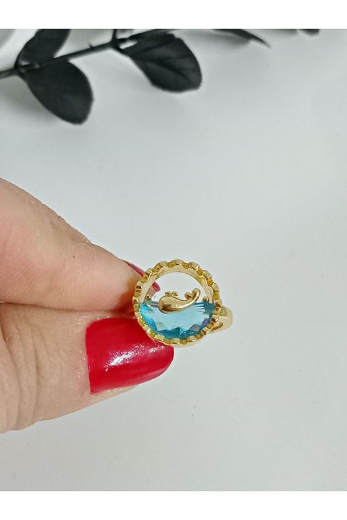 Çelik Gold Okyanus Ayarlanabilir Yüzük