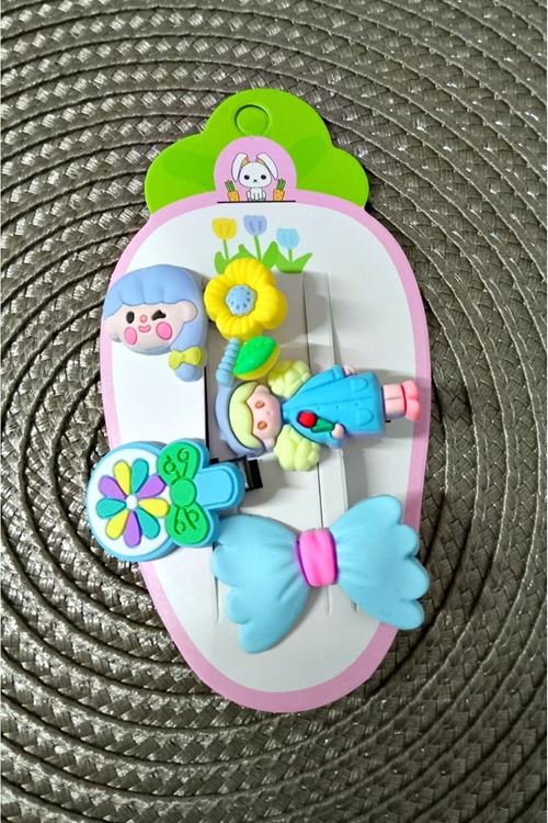 4 Parça Fiyonk Çocuk Pens Toka Seti