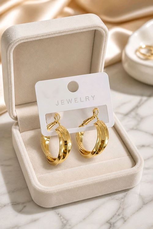 Gold Halka Küpe