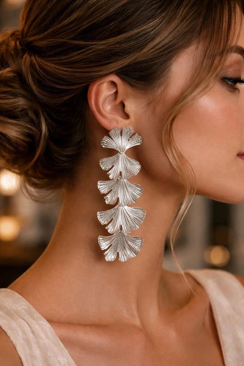 Gingko Model Şıkır Şıkır Kadın Küpe