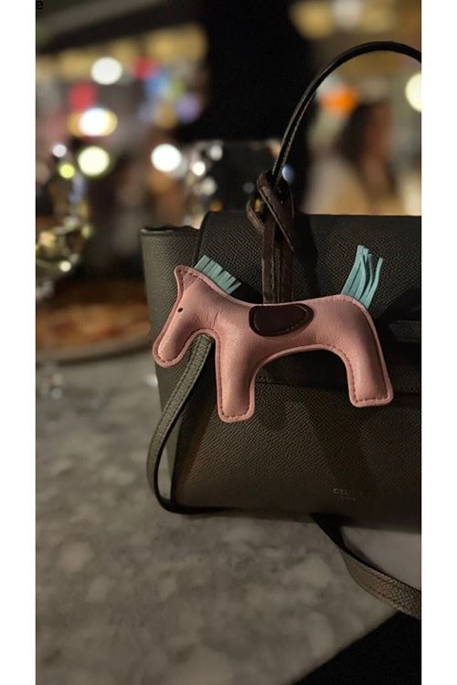 Pembe Çanta Süsü Aksesuarı Anahtarlık