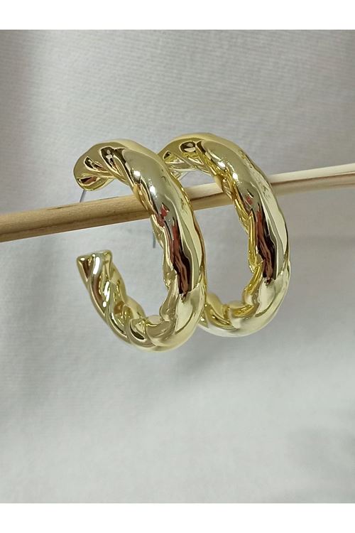 Gold Halka Marka Orta Boy Kadın Küpe