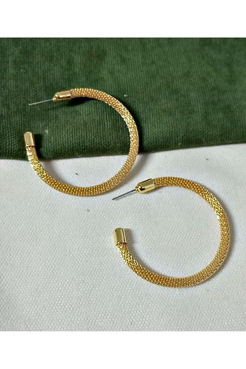 5cm Büyük Gold Halka Kadın Küpe