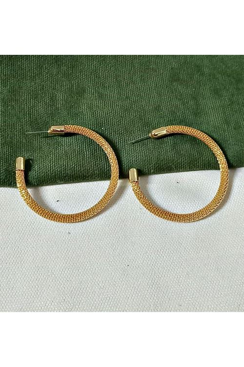 5cm Büyük Gold Halka Kadın Küpe