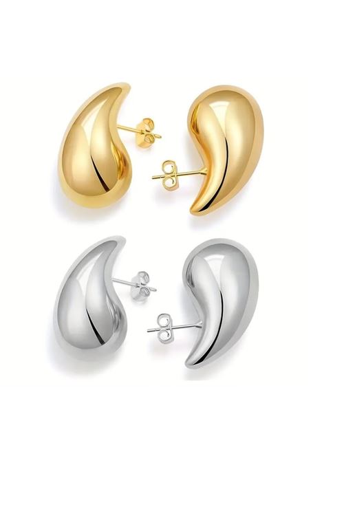 Gold  Gözyaşı Damlası Hafif  Kadın Küpe 3cm