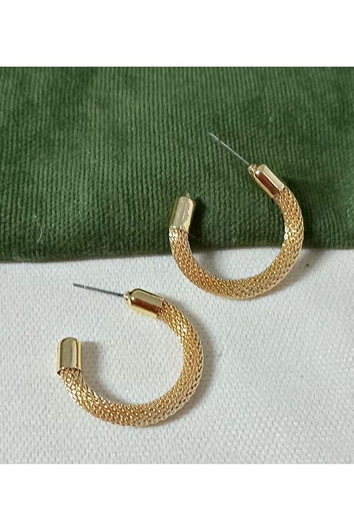3cm Küçük Gold Halka Kadın Küpe
