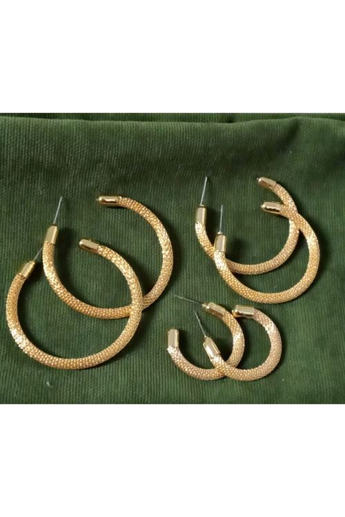 3cm Küçük Gold Halka Kadın Küpe