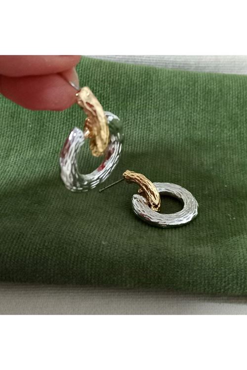 Gold-gümüş Yuvarlak Halka Şık Hafif Kadın Küpe