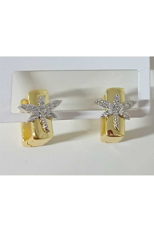 Gold Taşlı Yusufçuk Şık Kadın Küpe