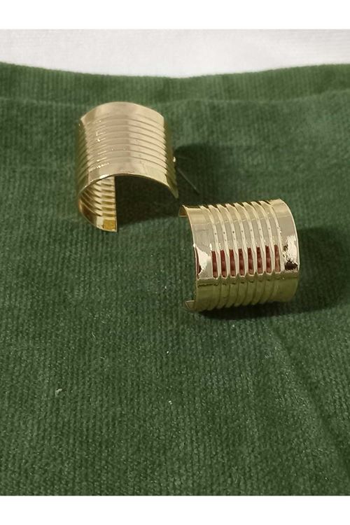Gold C Şekilli Halka Hafif Şık Kadın Küpe