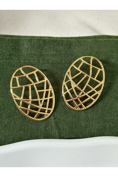 Gold Kafes Hafif Kadın Küpe