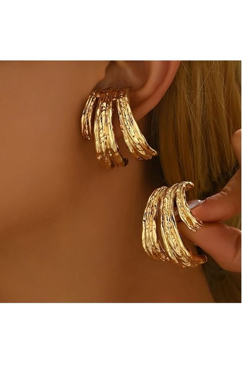 Gold 3 lü Halka Marka Kadın Küpe