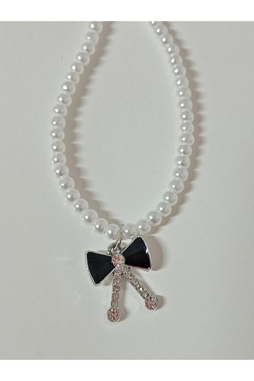 Fiyonk Sallantılı Suni İncili Choker Kolye