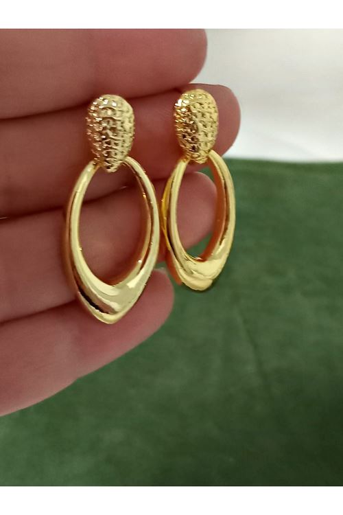 Gold Küçük Çember Şık Küpe