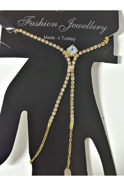 Gold Taşlı Paslanmaz Çok Şık Şahmeran