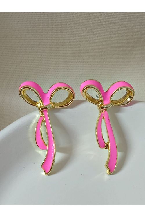 Pembe Fiyonk Şık Kadın Küpe