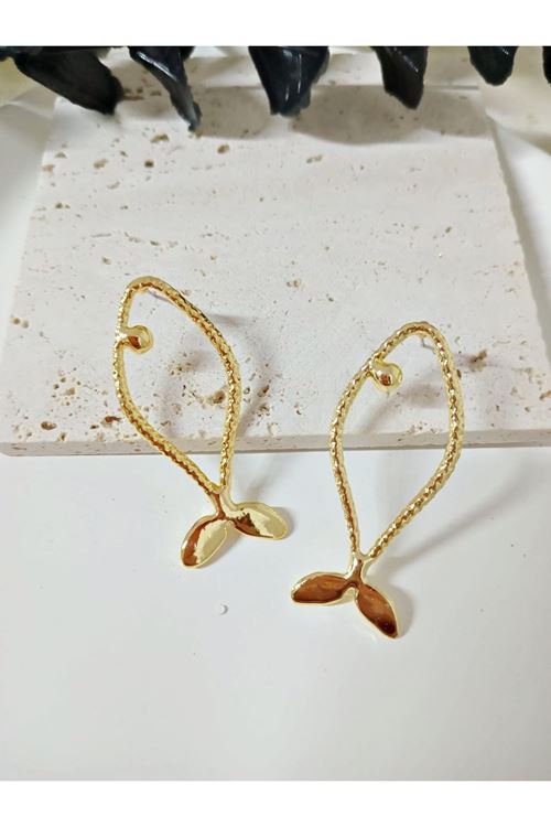 Gold Balık Kadın Küpe
